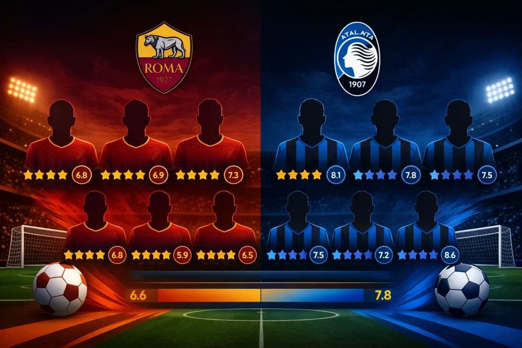 Rating Pemain Roma Vs Atalanta BC