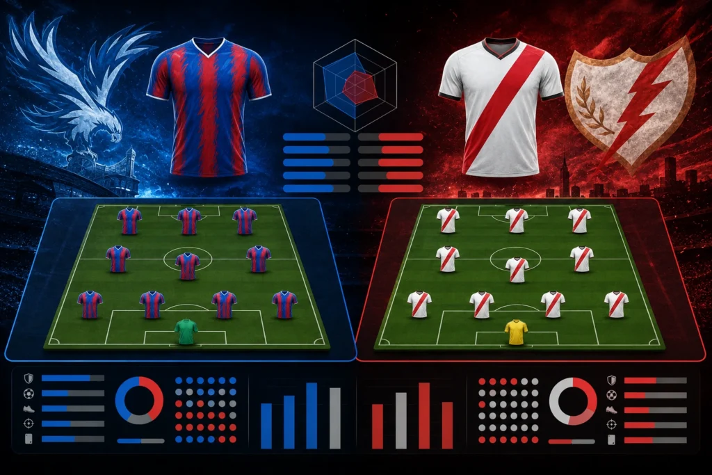 Statistik dan Susunan Pemain Crystal Palace vs Rayo Vallecano