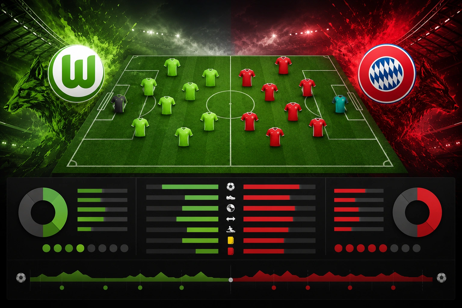 Susunan Pemain dan Statistik Wolfsburg vs Bayern Munich