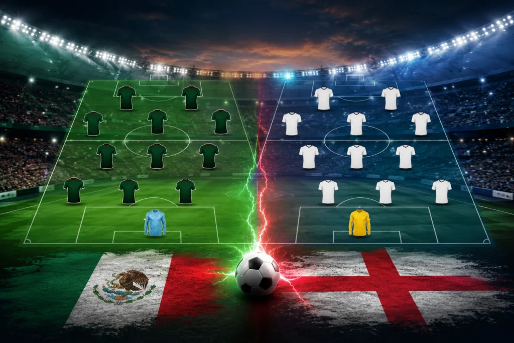 Prediksi Pertandingan dan Susunan Mexico vs England